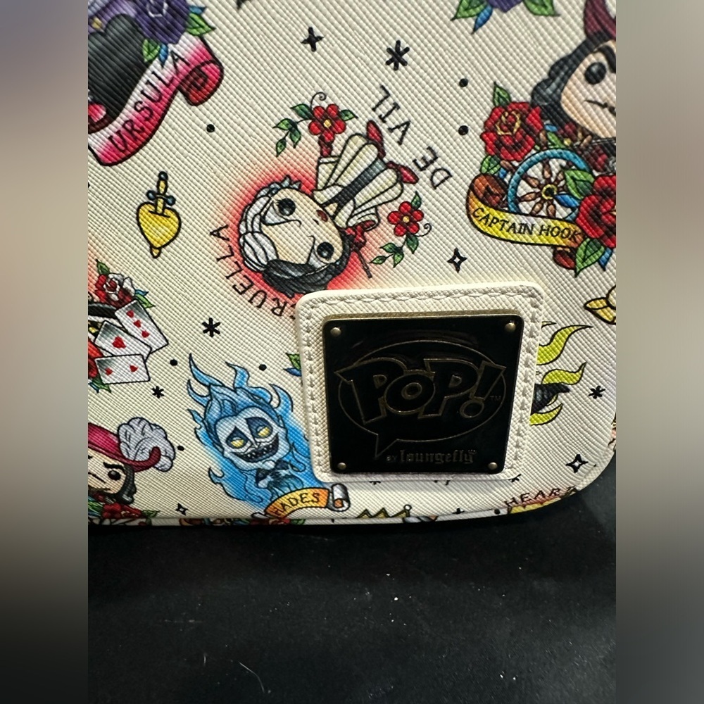 Loungefly POP Disney Villains Tattoo All Over Print Backpack NWT​​ - Picture 5 of 5